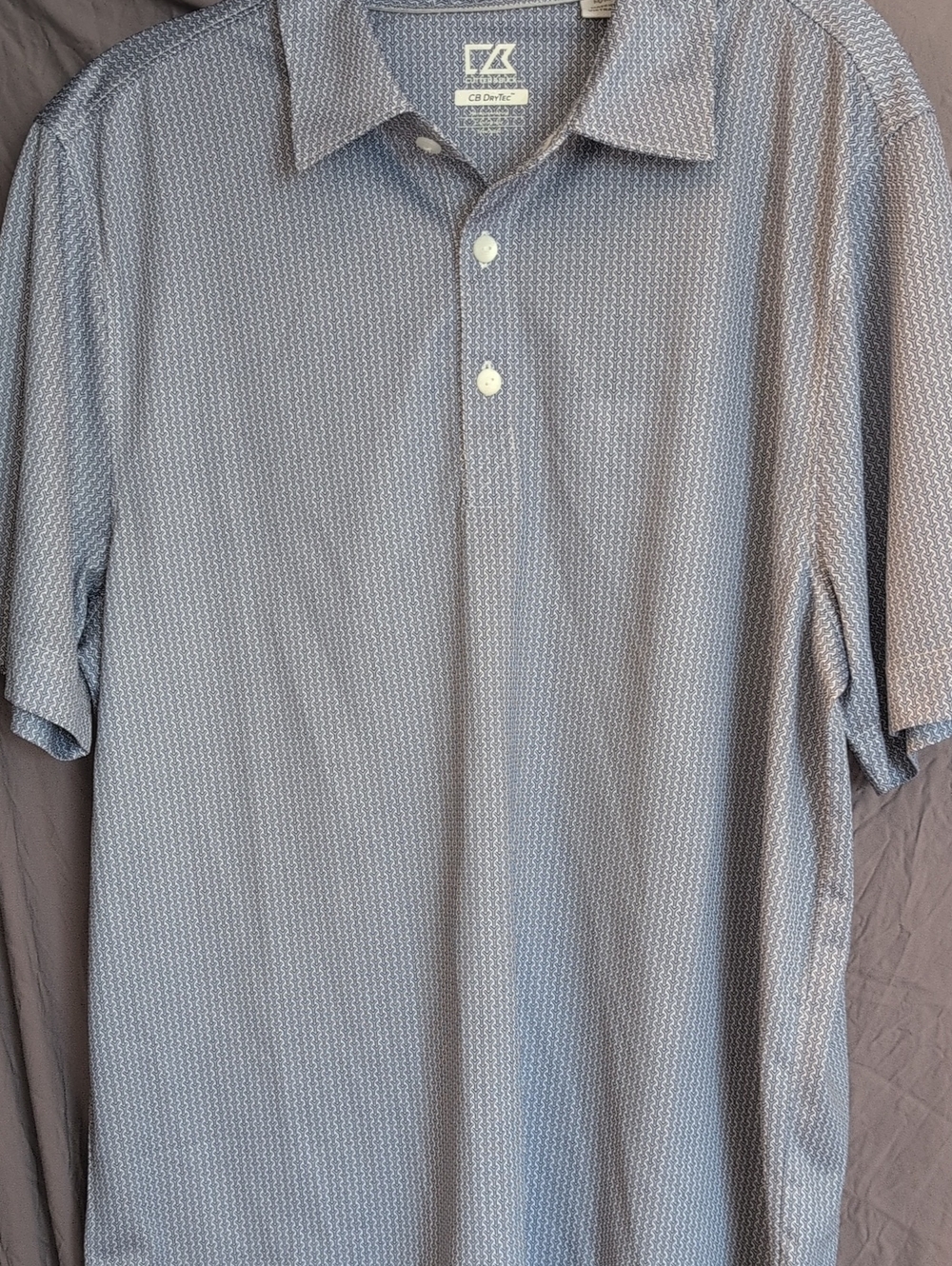 Cutter & Buck Men's Light Blue Short Sleeve Polo Shirt